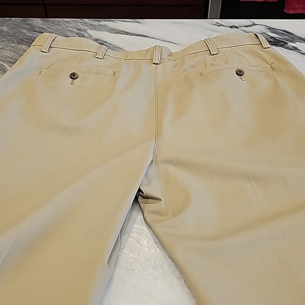 St. John's Bay Khaki Chinos 38x30 Classic Fit Worry Free Flat Front Work Comfort - Picture 5 of 6